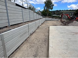 Retaining wall construction