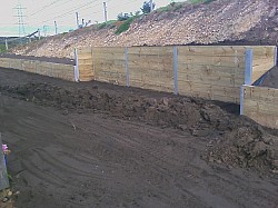 Sleeper retaining walls